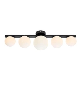 Lampa sufitowa PURO CEILING/WALL 5L BLACK/OPAL IP44 Markslojd