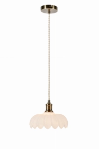 Lampa wisząca KURAGE Mosiądz antyczny, biały 1xE27 108857 Markslojd