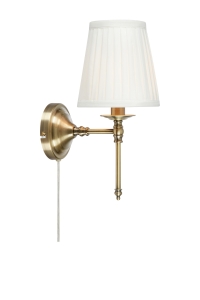 Kinkiet ścienny MANOR E14 White, Antique Brass 108968 Markslojd