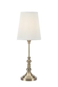 Lampa stołowa NOBLE E27 Offwhite, Antique Brass 108970 Markslojd