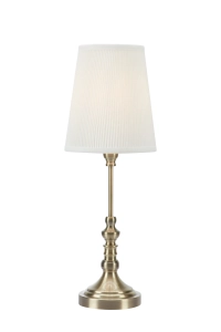 Lampa stołowa NOBLE E27 Offwhite, Antique Brass 108970 Markslojd