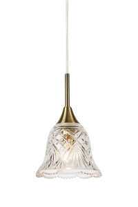 Lampa wisząca LUNA E14 Clear, Antique Brass 109011 Markslojd