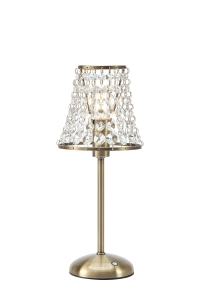Lampa stołowa akumulatorowa LIORA Antyczny mosiądz gwint 1xE14 109125 Markslojd
