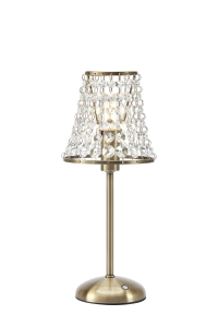 Lampa stołowa akumulatorowa LIORA Antyczny mosiądz gwint 1xE14 109125 Markslojd