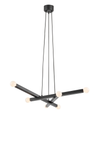 Lampa wisząca STACK Czarny gwint 6xE14 109155 Markslojd