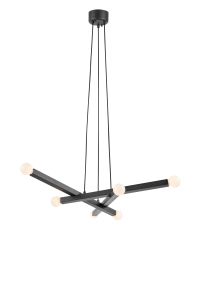 Lampa wisząca STACK Czarny gwint 6xE14 109155 Markslojd