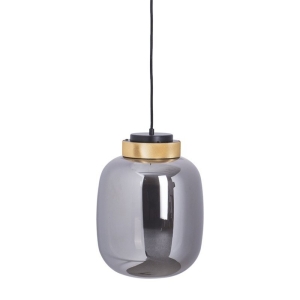 Lampa wisząca BOOM 25 cm - LED, klosz szary- metalizowany, wykonczenie złote 9969P/A smoky Step into Design