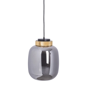 Lampa wisząca BOOM 25 cm - LED, klosz szary- metalizowany, wykonczenie złote 9969P/A smoky Step into Design
