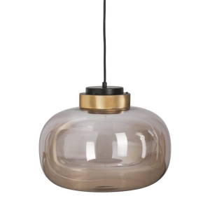 Lampa wisząca BOOM 35 cm - LED, klosz bursztynowy, wykonczenie złote 9969P/B amber Step into Design
