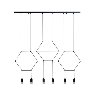 Lampa wisząca LINEA-6 LONG czarna 100 cm XT100-6P Step into Design