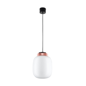 Lampa wisząca BOOM 25 cm - LED, klosz biały, wykonczenie miedziane 9969P/A white Step into Design
