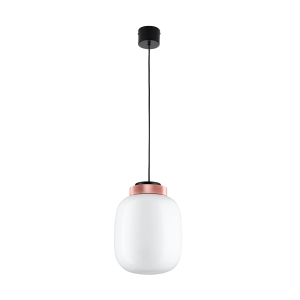Lampa wisząca BOOM 25 cm - LED, klosz biały, wykonczenie miedziane 9969P/A white Step into Design