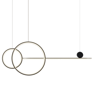Lampa wisząca NEW AGE LED 120 cm - oprawa sufitowa czarna MP0082-L120 Step into Design