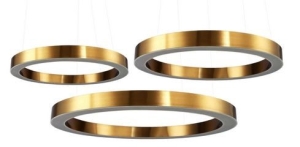 Lampa wisząca CIRCLE 40+60+60 LED mosiądz na 1 podsufitce ST-8848-40+60+60 brass Step into Design