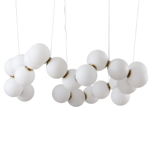 Lampa wisząca CORALLI-80 - LED, biało-mosiężna  DP0254-800 Step into Design