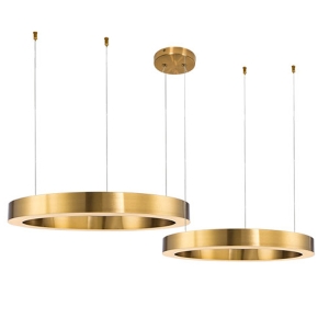 Lampa wisząca CIRCLE 60+80 LED mosiądz na 1 podsufitce ST-8848-60+80 brass Step into Design