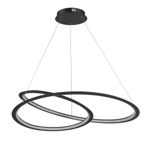 Lampa wisząca SPIRELLO ledowa czarna 80 cm  ST-8826P/B Step into Design