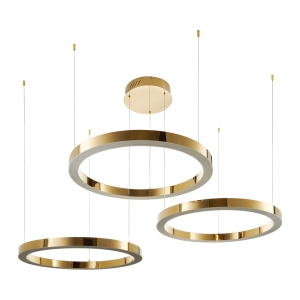 Lampa wisząca CIRCLE 80+80+80 - LED, ring złoty połysk na 1 podsufitce DN924-80+80+80 gold Step into Design