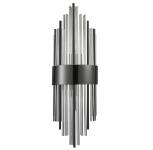 Lampa ścienna DRACO 60cm - kryształowo - czarna, styl glamour  ST-88003W-M black Step into Design