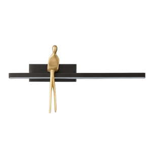 Lampa ścienna AMICI 31 cm LED czarno złota, mosiądz ST-B3578 black Step into Design