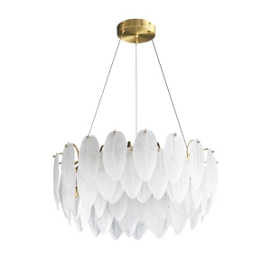 Lampa wisząca PIUMA 60 cm – biała, okrągła oprawa sufitowa	 ST-6289-6 Step into Design
