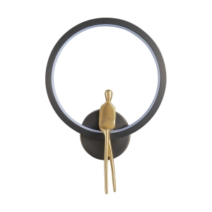 Lampa ścienna AMICI RING 27 cm LED złoto czarna, mosiądz ST-B3607 black Step into Design