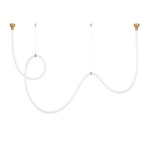 Lampa wisząca SNAKE LED 400 cm - elastyczny przewód LED, 3000K, złote uchwyty MD1021-4 gold Step into Design