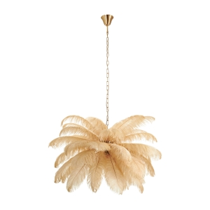 Lampa wisząca EMU 100 cm -  pióra beżowe ST-DN127 beige Step into Design