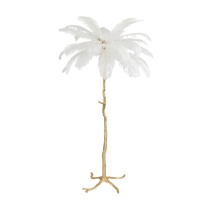 Lampa podłogowa EMU 170 cm - pióra białe ST-DN127-F white Step into Design