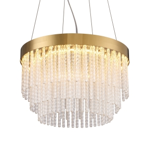 Lampa wisząca GLORIA  40 cm - żyrandol LED, kryształowo-złoty ST-DL8510 Step into Design