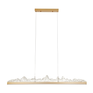 Lampa wisząca MONTANA LONG 125 cm -LED, złota listwa z kryształem ST-6490P/L Step into Design
