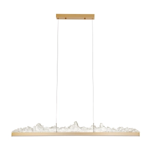 Lampa wisząca MONTANA LONG 125 cm -LED, złota listwa z kryształem ST-6490P/L Step into Design