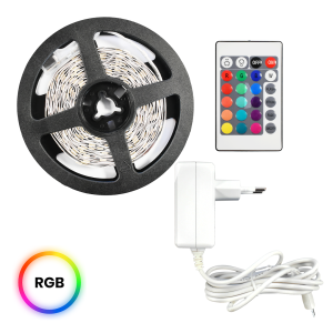 Zestaw Led RGB 5m IP54 Sterownik + Pilot EKZ0447 Eko-Light