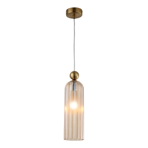 Lampa wisząca Piega 1 Bursztynowa 1xE14 LP-939/1P amber Light Prestige