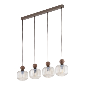 BALLO ORZECH LAMPA WISZĄCA 4XE14 LISTWA - 11839 TK Lighting