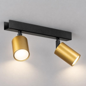 Lampa sufitowa Hudson 2xGU10 Czarno-Złoty MLP0258 Milagro