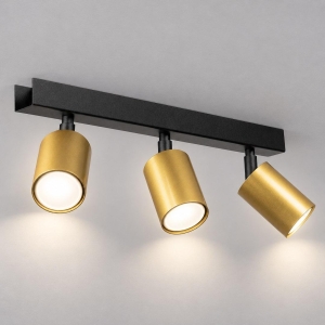 Lampa sufitowa Hudson 3xGU10 Czarno-Złoty MLP0259 Milagro