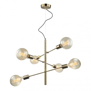 Lampa wisząca złota regulowane ramiona sześć źródeł światła MDM3582/6 AB Italux