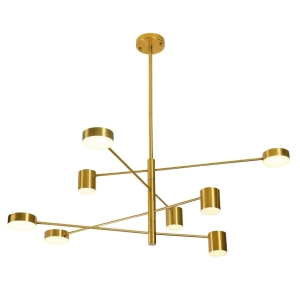 Lampa duża wisząca LED 36W nowoczesna na stabilnym pręcie miedziana PND-16374-8 Italux