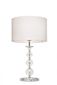 Zuma Line Rea ii Lampa stołowa kolor biały metal/szkło, tkanina, E27 IP20 - RLT93163-1W