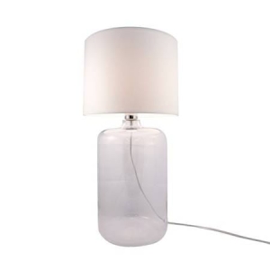 Zuma Line Amarsa Lampa stołowa kolor transparentny/biały metal/szkło, tworzywo sztuczne, tkanina, E27 IP20 - 5506WH