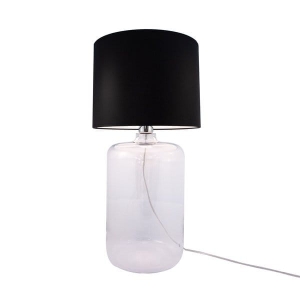 Zuma Line Amarsa Lampa stołowa kolor transparentny/czarny, biały metal/szkło, tworzywo sztuczne, tkanina, E27 IP20 - 5507BK