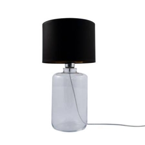 Zuma Line Samasun Lampa stołowa kolor transparentny/czarny, złoty metal/szkło, tworzywo sztuczne, tkanina, E27 IP20 - 5502BKGO