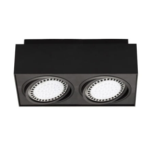 Zuma Line Boxy cl Reflektor / spot lampa natynkowa kolor czarny metal, 2*GU10 (AR 111) IP20 - 20075-BK