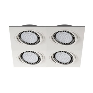 Zuma Line Boxy dl Spot lampa wpuszczana kolor biały metal, 4*GU10 (AR 111) IP20 - 20073-WH