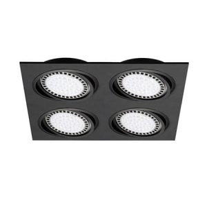 Zuma Line Boxy dl Spot lampa wpuszczana kolor czarny metal, 4*GU10 (AR 111) IP20 - 20073-BK